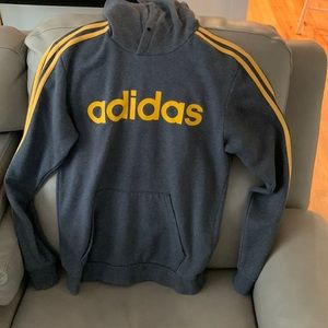 Grey and yellow Adidas hoodie